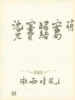 沈宴昭安萌全文免费结局