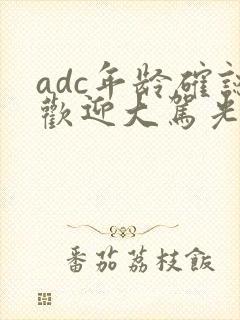 adc年龄确认欢迎大驾光临小说