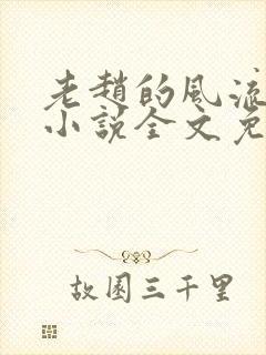 老赵的风流人生小说全文免费阅读