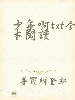 少年啊txt全本阅读