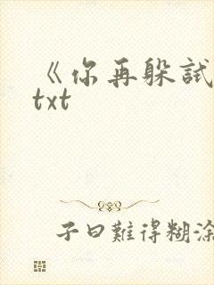 《你再躲试试》txt