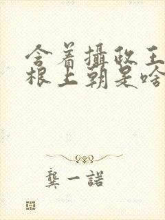 含着摄政王的紫根上朝是啥小说