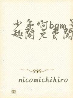 少年啊bgm笔趣阁免费阅读全文下载