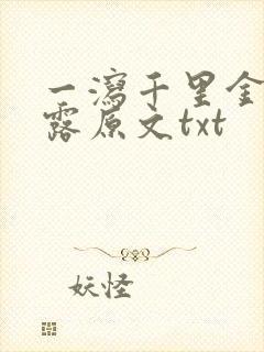 一泻千里金银花露原文txt