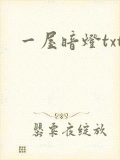 一屋暗灯txt