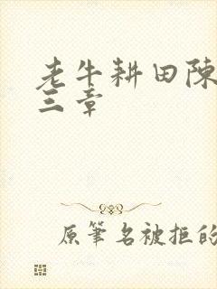 老牛耕田陈雪第三章