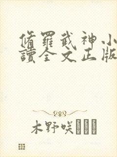 修罗武神小说阅读全文正版