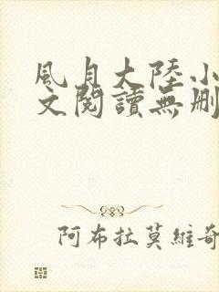 风月大陆小说全文阅读无删减