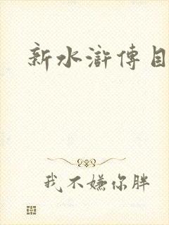 新水浒传目录