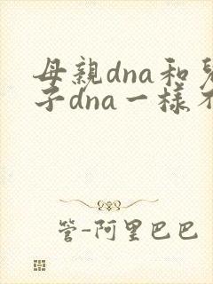 母亲dna和儿子dna一样不