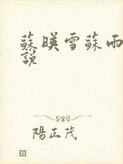 苏映雪苏雨柔小说