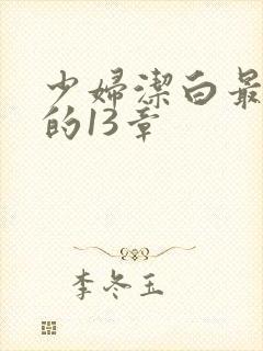 少妇洁白最刺激的13章
