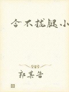 合不拢腿小说
