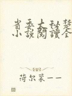 省委大秘楚东恒小说阅读全文