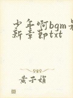 少年啊bgm最新章节txt