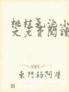 桃枝气泡小说全文免费阅读