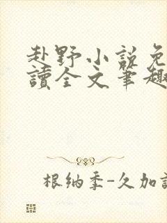 赴野小说免费阅读全文笔趣阁