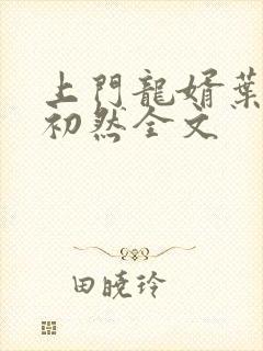 上门龙婿叶辰萧初然全文