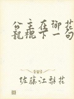 公主在御花园吃龙棍下一句