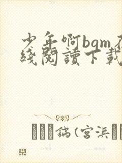 少年啊bgm在线阅读下载免费