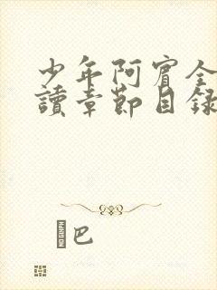 少年阿宾全文阅读章节目录