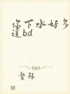 你下水好多下水道bd