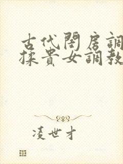 古代闺房调教h揉贵女调教记