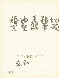婚内义务txt完整版笔趣阁