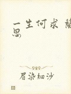 一生何求 兰思思