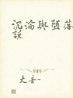 沉沦与堕落的小说