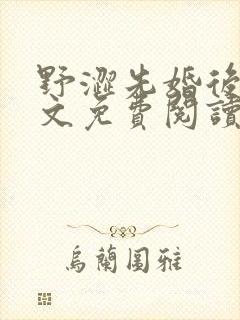 野涩先婚后爱全文免费阅读笔趣阁