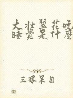 大壮翠花晚上不睡觉是什么电视剧