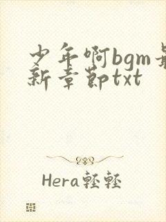 少年啊bgm最新章节txt