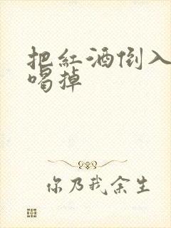 把红酒倒入b里喝掉