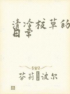 清冷校草的抹布日常