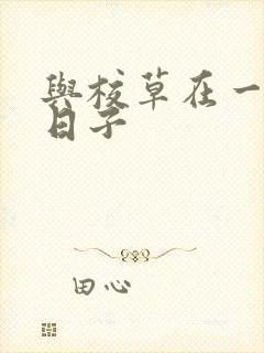 与校草在一起的日子