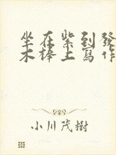 坐在紫到发黑的木棒上写作业阅读