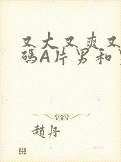 又大又爽又黄无码A片男和男