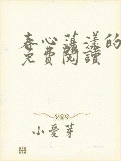 春心荡漾的小说免费阅读