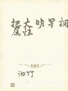 把大明星调成专属性