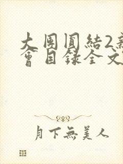 大团圆结2亲情会目录全文阅读视频