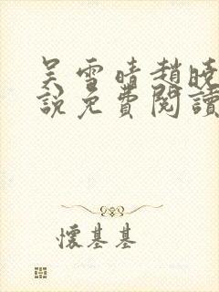 吴雪晴赵晓东小说免费阅读