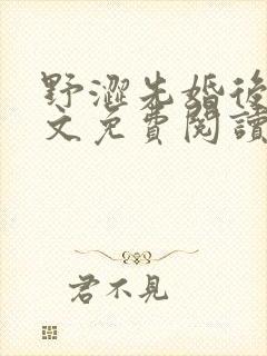 野涩先婚后爱全文免费阅读笔趣阁