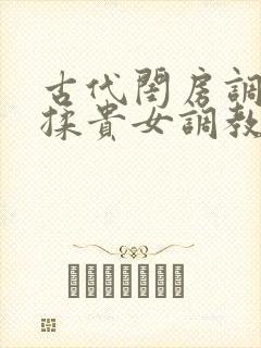 古代闺房调教h揉贵女调教记