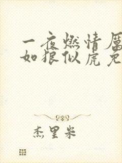 一夜燃情厉先生如狼似虎免费阅读