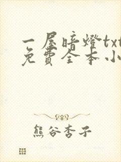 一屋暗灯txt免费全本小说电子书