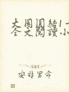 大团圆结1一6全文阅读小说于兜兜