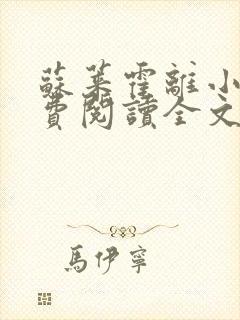 苏莱霍离小说免费阅读全文