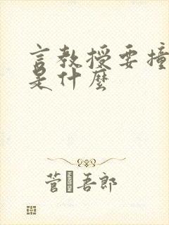 言教授要撞坏了是什么