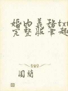 婚内义务txt完整版笔趣阁